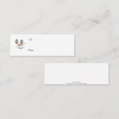 雪だるまクリスマスギフトタグ/ラベル スキニー名刺 (正面/裏面)