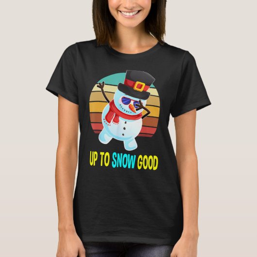 雪だるまクリスマスギフト男性少年向けグッズ Tシャツ (正面)
