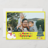 雪だるまクリスマスグリーティングホリデーカード シーズンカード (正面)