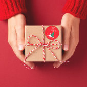 雪だるまクリスマスシール:ギフトをパーソナライズ ラウンドシール