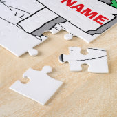 雪だるまクリスマススタイル ジグソーパズル (側面)