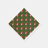 雪だるまクリスマスストッキングタイル模様 スタンダードカクテルナプキン (角)
