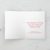 雪だるまクリスマスストッキングバッファロープレイドテンプレート シーズンカード (内部)