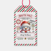 雪だるまクリスマススペシャル配信Sant ギフトタグ (正面)