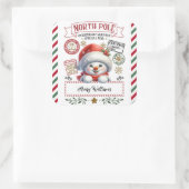 雪だるまクリスマススペシャル配信Sant スクエアシール (バッグ)