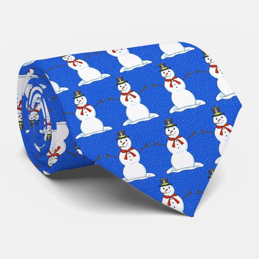雪だるまクリスマスタイ ネクタイ (ロール)