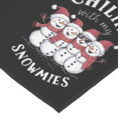 雪だるまクリスマスチリンと私のスノーミースギフト ショートテーブルランナー (コーナー)