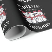 雪だるまクリスマスチリンと私のスノーミースギフト ラッピングペーパー (ロールコーナー)