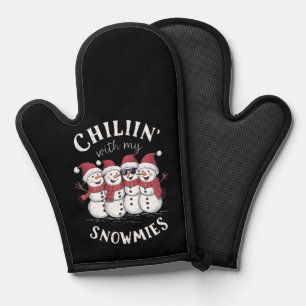 雪だるまクリスマスチリンと私のスノーミースギフト 鍋つかみ