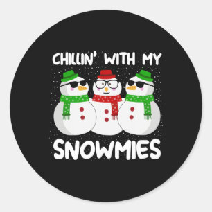 雪だるまクリスマスチリンと私の雪の醜いギ ラウンドシール