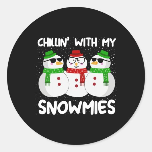雪だるまクリスマスチリンと私の雪の醜いギ ラウンドシール (正面)