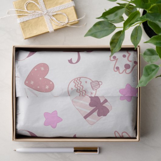 雪だるまクリスマスツリーオーナメントハートクリスマス 薄葉紙 (ギフト)