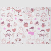 雪だるまクリスマスツリーオーナメントハートクリスマス 薄葉紙 (正面)