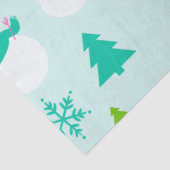 雪だるまクリスマスツリーズスノーフレークスグリーンクリスマス 薄葉紙 (詳細)