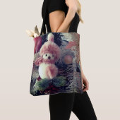 雪だるまクリスマストートバッグ トートバッグ (クローズアップ)