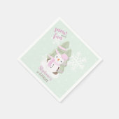 雪だるまクリスマスナプキンス スタンダードカクテルナプキン (角)