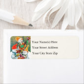 雪だるまクリスマスバンドヴィンテージ ラベル (インサイチュ)