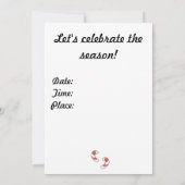 雪だるまクリスマスパーティの招待状ウォーターカラーアート 招待状 (裏面)