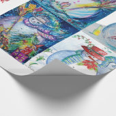 雪だるまクリスマスパーティーとペンギンのセレナーデ ラッピングペーパー (角)