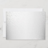 雪だるまクリスマスパーティーエレガントウィンターホリデー 招待状 (裏面)