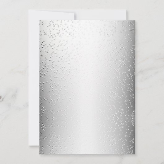 雪だるまクリスマスパーティーエレガントウィンターホリデー 招待状 (裏面)