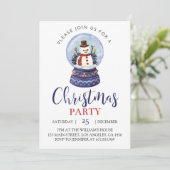 雪だるまクリスマスパーティービットデイ招待状 招待状 (スタンド正面)
