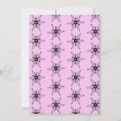 雪だるまクリスマスパーティーピンクスカーフハット招待状 招待状 (裏面)