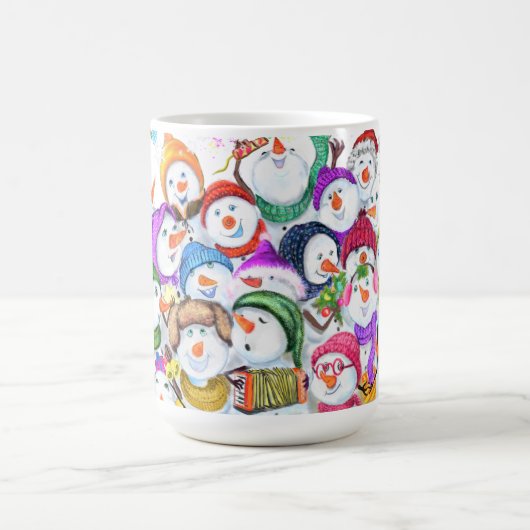 雪だるまクリスマスパーティーマグカップ コーヒーマグカップ (中央)