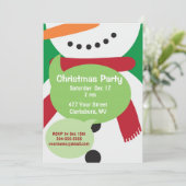 雪だるまクリスマスパーティー 招待状 (スタンド正面)