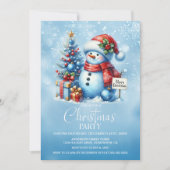 雪だるまクリスマスパーティー 招待状 (正面)