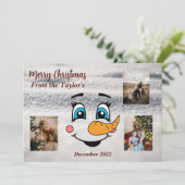 雪だるまクリスマスフォトカード シーズンカード (スタンド正面)