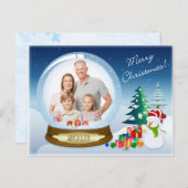 雪だるまクリスマスフォトスノーグローブポストカード2 シーズンポストカード (正面/裏面)