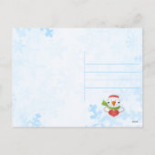 雪だるまクリスマスフォトスノーグローブポストカード シーズンポストカード (裏面)