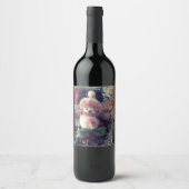 雪だるまクリスマスフード&飲料ラベル ワインラベル (正面)