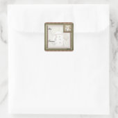 雪だるまクリスマスプレゼントラベルシール スクエアシール (バッグ)