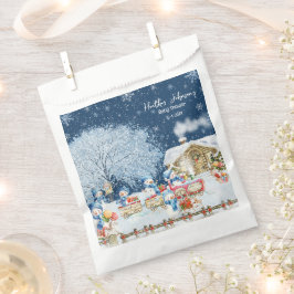 雪だるまクリスマスベビーシャワー フェイバーバッグ
