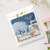 雪だるまクリスマスベビーシャワー フェイバーバッグ (封をした状態)