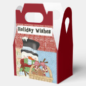 雪だるまクリスマスホリデーギフトボックス フェイバーボックス (オープン)