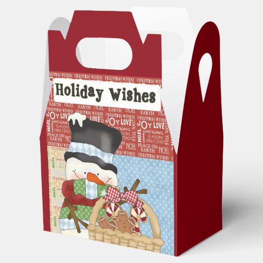 雪だるまクリスマスホリデーギフトボックス フェイバーボックス (オープン)