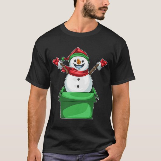 雪だるまクリスマスボックス Tシャツ (正面)