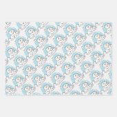 雪だるまクリスマスラッピング紙シート ラッピングペーパーシート (正面2)