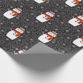 雪だるまクリスマスラッピング紙 ラッピングペーパー (角)