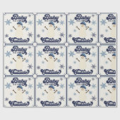 雪だるまクリスマスラッピング紙 ラッピングペーパー (フラット)