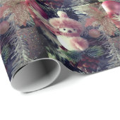 雪だるまクリスマスラッピング紙 ラッピングペーパー (ロールコーナー)