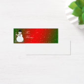 雪だるまクリスマスラベルカード (デスク)