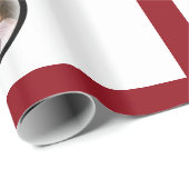 雪だるまクリスマス写真テンプレート ラッピングペーパー (ロールコーナー)