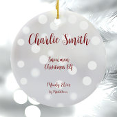 雪だるまクリスマス小妖精や小人セラミックオーナメント セラミックオーナメント