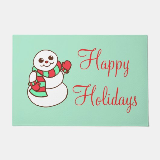 雪だるまクリスマス形式 ドアマット (正面)
