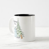 雪だるまクリスマス応援ウィンターワンダーランド ツートーンマグカップ (正面左)