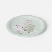 雪だるまクリスマス紙プレート ペーパープレート (アングル)